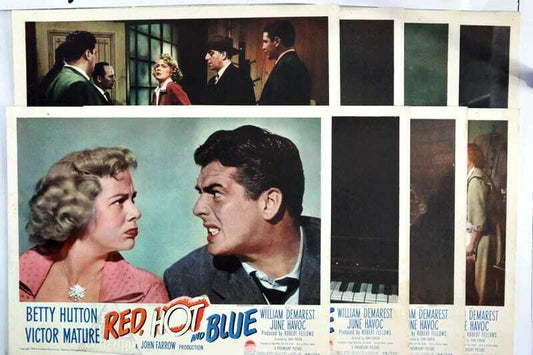 ORIGINAL LOBBY CARDS - RED, HOT AND BLUE - 1949 - set of 8