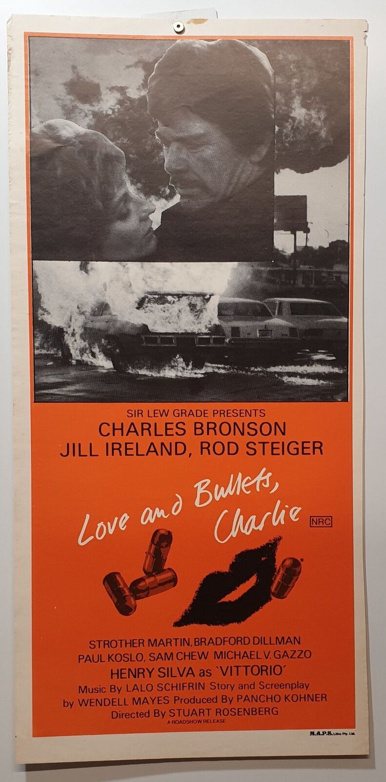 ORIGINAL DAYBILL MOVIE POSTER - LOVE AND BULLETS CHARLIE