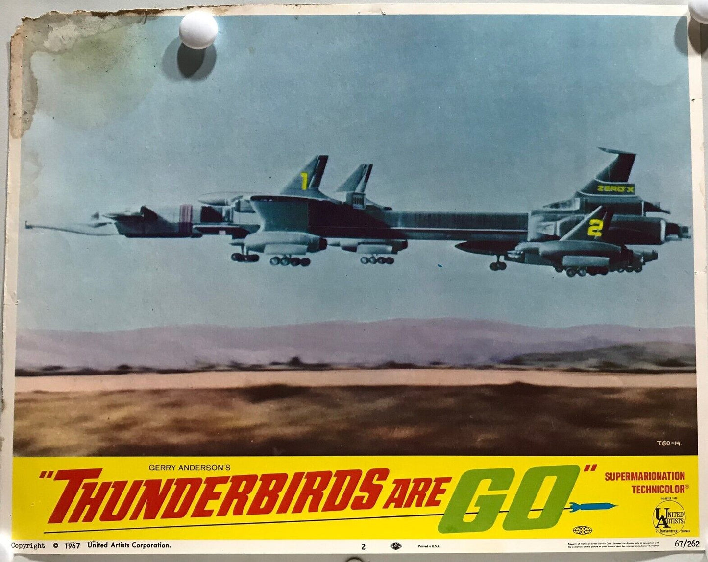 ORIGINAL LOBBY CARDS - THUNDERBIRDS ARE GO - 1966 - set of 8