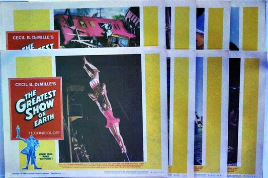 ORIGINAL LOBBY CARDS - THE GREATEST SHOW ON EARTH - 1960 - set of 8