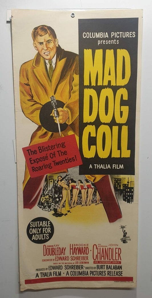 ORIGINAL DAYBILL MOVIE POSTER - MAD DOG COLL - 1961