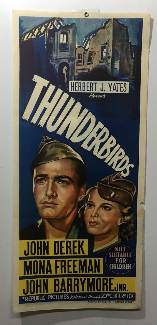 ORIGINAL DAYBILL MOVIE POSTER - THUNDERBIRDS - 1952