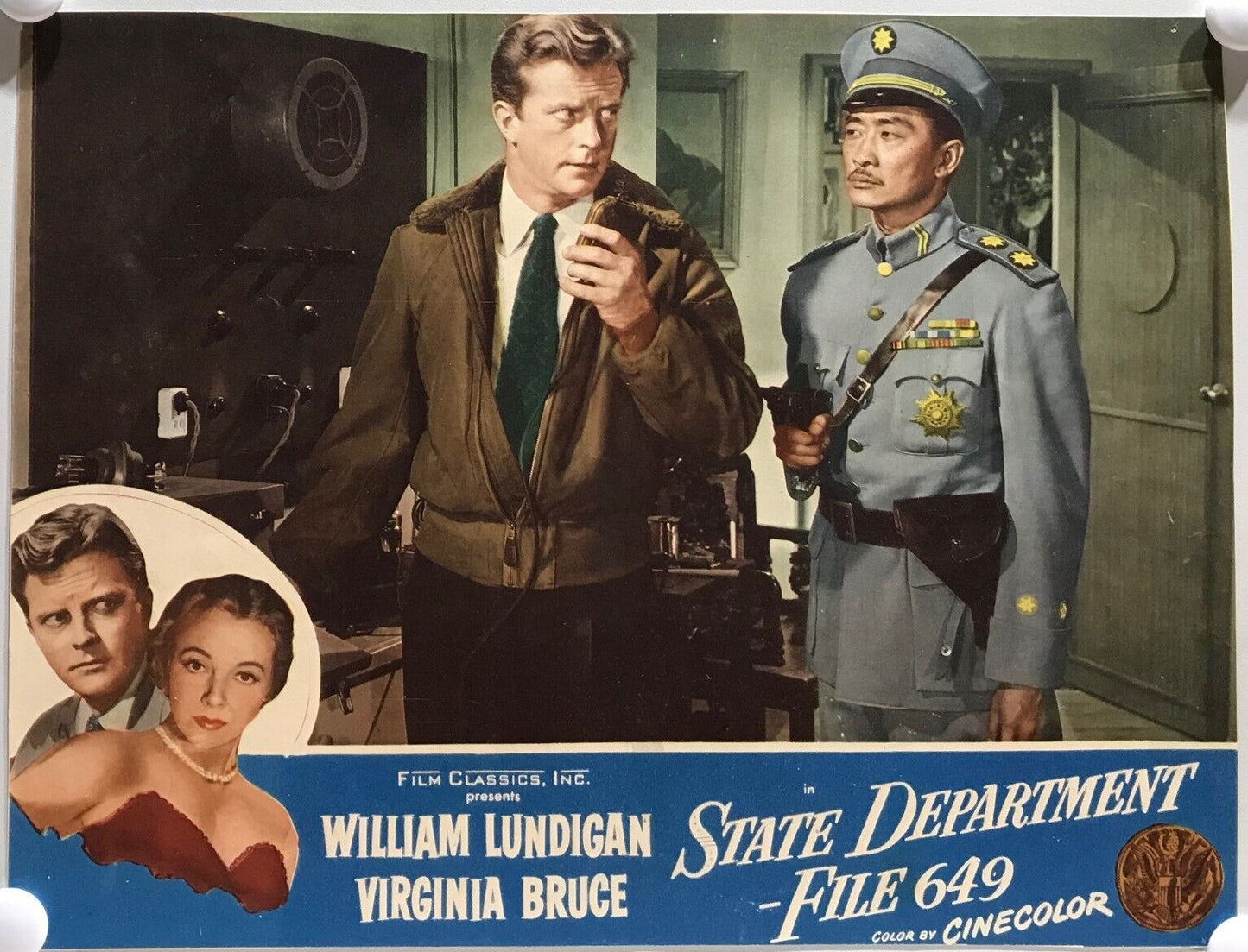 ORIGINAL LOBBY CARDS - STATE DEPARTMENT - FILE 649 - 1949 - set of 8