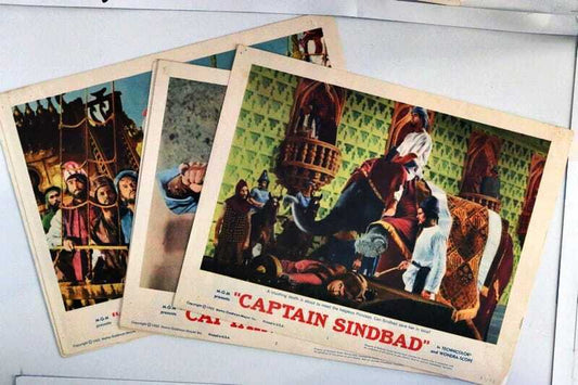 ORIGINAL LOBBY CARDS - CAPTAIN SINBAD - 1963 - set of 8