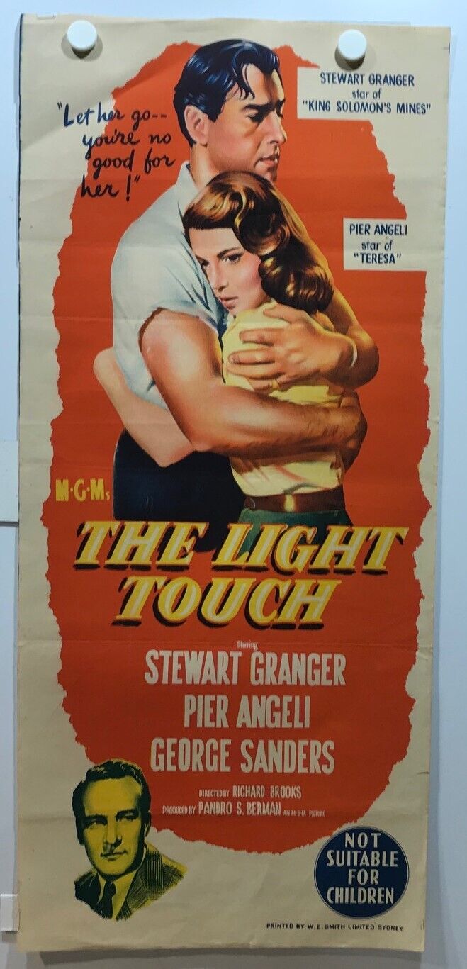 ORIGINAL DAYBILL MOVIE POSTER - THE LIGHT TOUCH - 1952