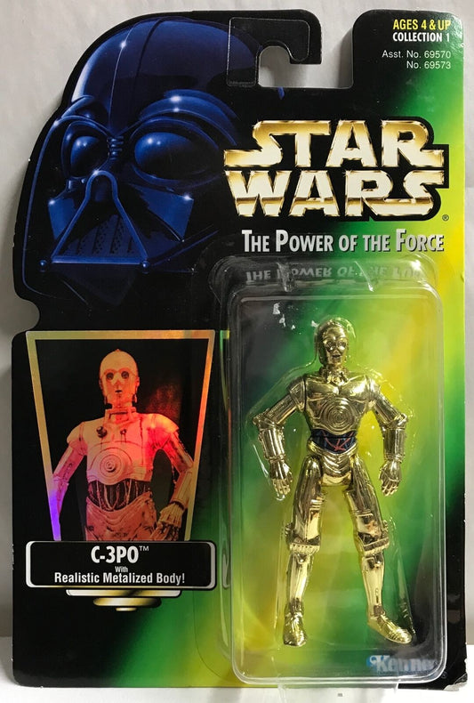 STAR WARS - KENNER - POTF - C-3PO - with Realistic Metalized Body