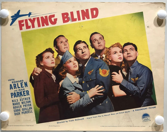 ORIGINAL LOBBY CARD - FLYING BLIND (b) - 1941 - title card