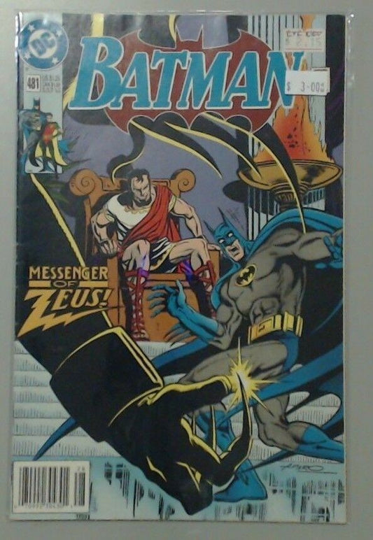 COMIC BOOK MAGAZINE -- DC BATMAN 481 ZEUS