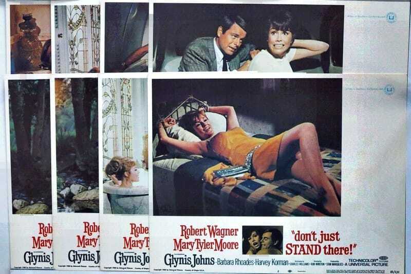 ORIGINAL LOBBY CARDS - DON'T JUST STAND THERE - 1968 - set of 8