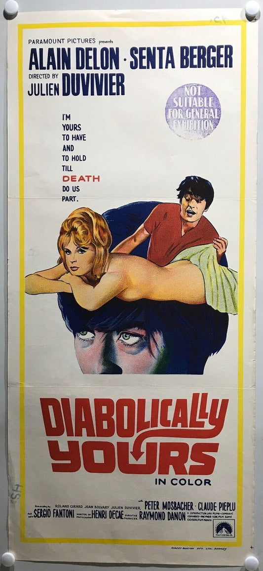 ORIGINAL DAYBILL MOVIE POSTER - DIABOLICALLY YOURS