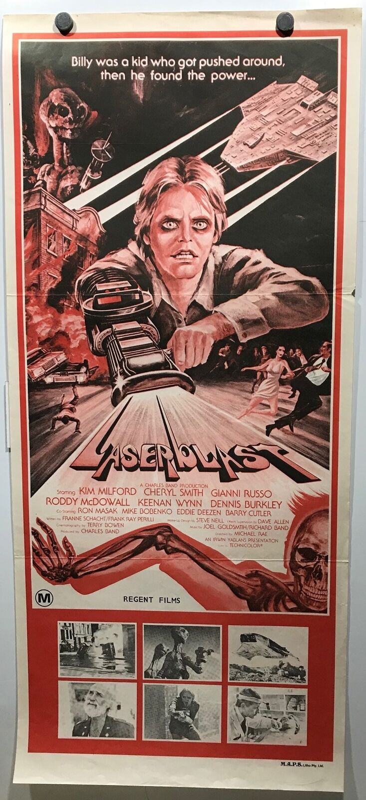 ORIGINAL DAYBILL MOVIE POSTER - LASERBLAST