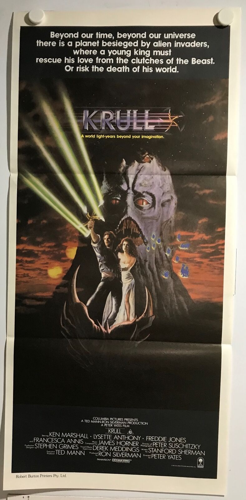 ORIGINAL DAYBILL MOVIE POSTER - KRULL - SCIENCE FICTION