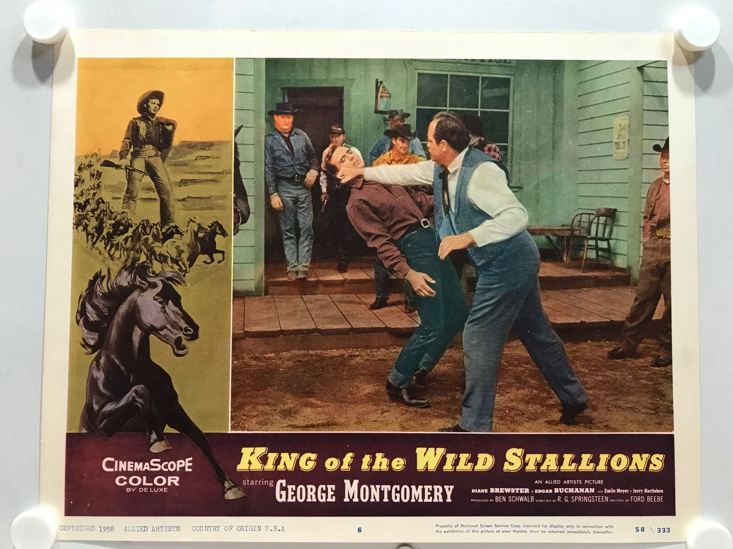 ORIGINAL LOBBY CARDS - KING OF THE WILD STALLIONS - 1958 - set of 8