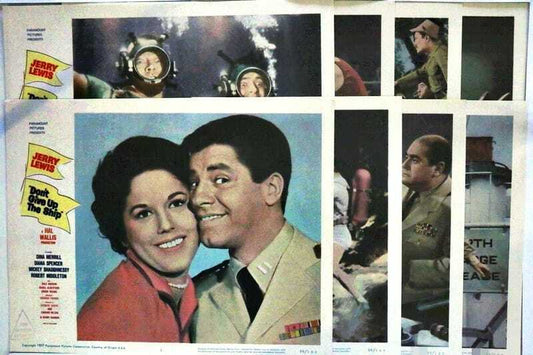 ORIGINAL LOBBY CARDS - DON'T GIVE UP THE SHIP - 1959 - set of 8