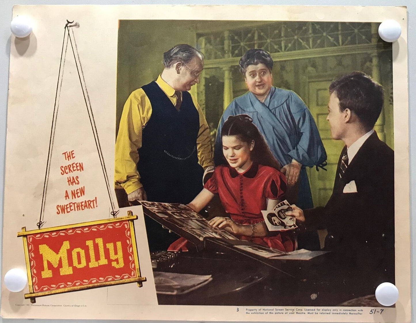 ORIGINAL LOBBY CARDS - MOLLY - 1951 - set of 8