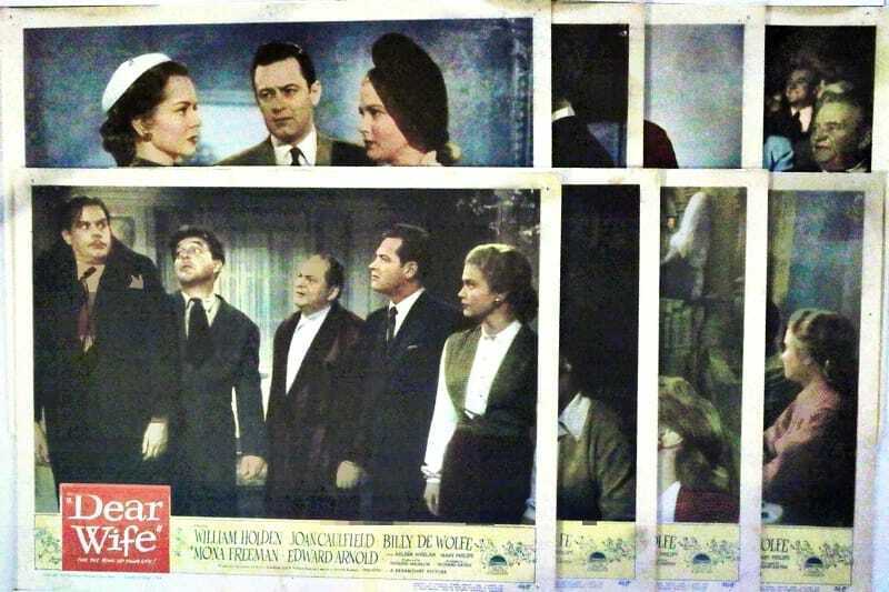 ORIGINAL LOBBY CARDS - DEAR WIFE - 1950 - set of 8