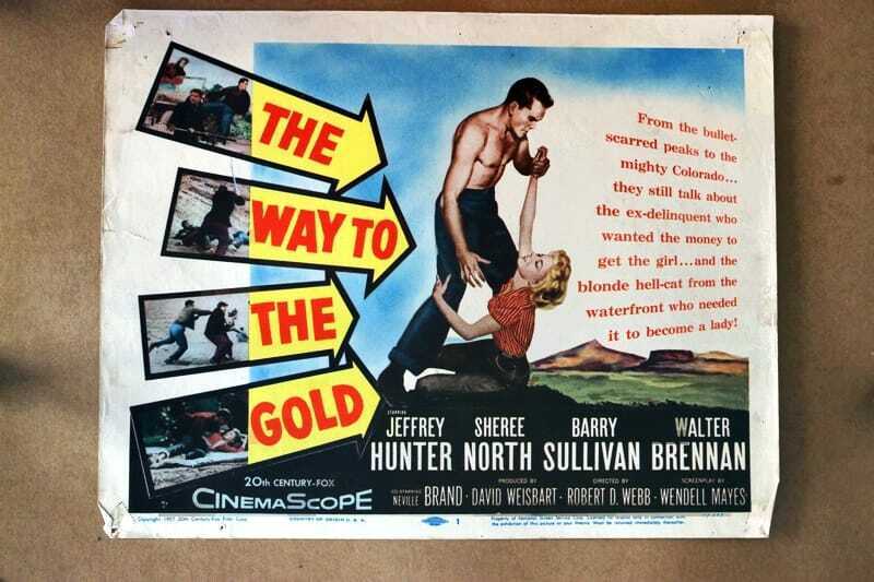 ORIGINAL LOBBY CARD - WAY TO THE GOLD - 1957 - card #1