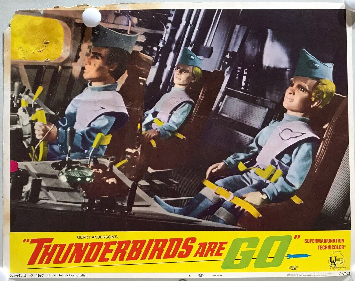 ORIGINAL LOBBY CARDS - THUNDERBIRDS ARE GO - 1966 - set of 8