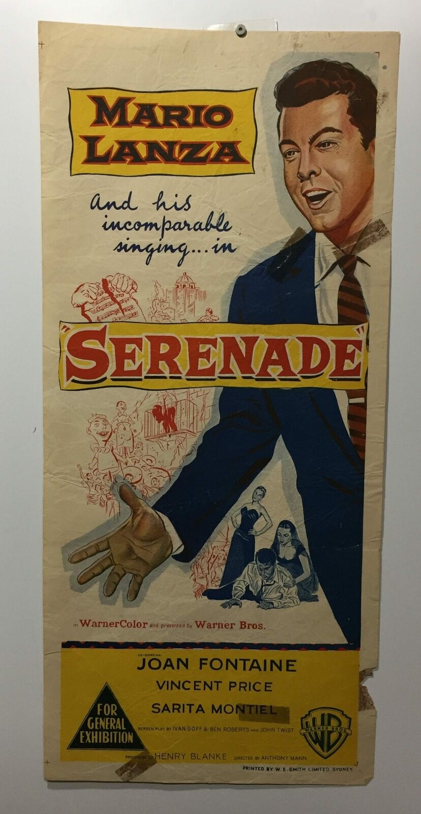 ORIGINAL DAYBILL MOVIE POSTER - SERENADE