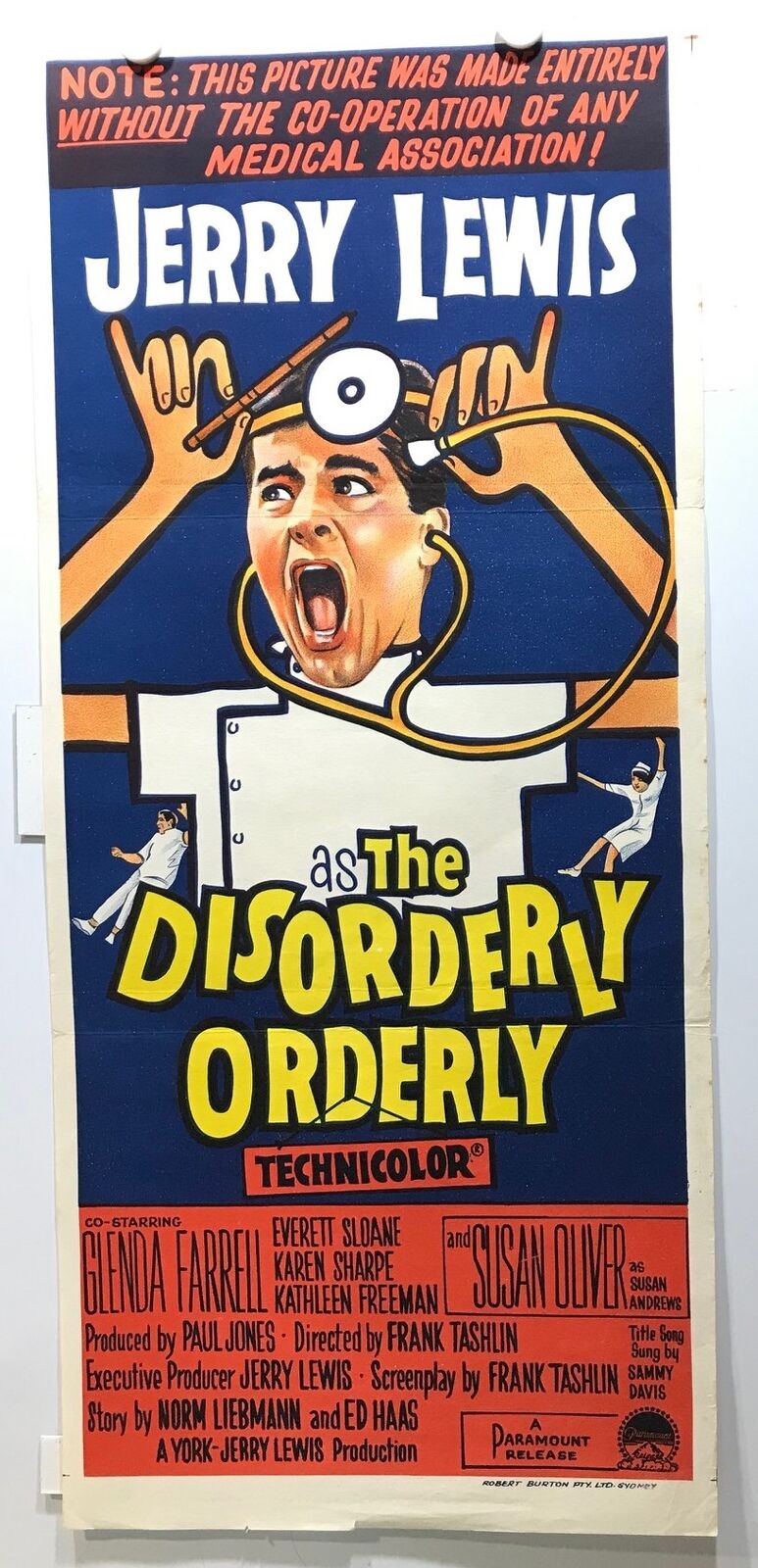 ORIGINAL DAYBILL MOVIE POSTER - DISORDERLY ORDERLY