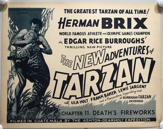 ORIGINAL SERIAL LOBBY CARD - THE NEW ADVENTURES OF TARZAN (a) - 1935 - Title ...