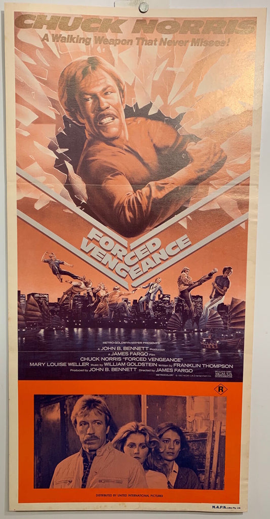 ORIGINAL DAYBILL MOVIE POSTER - FORCED VENGEANCE