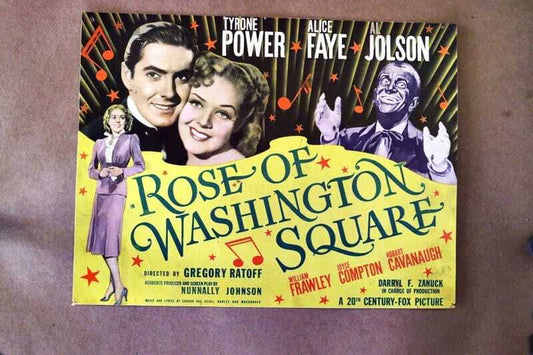 ORIGINAL LOBBY CARD - ROSE OF WASHINGTON SQUARE (a) - 1939 - title card