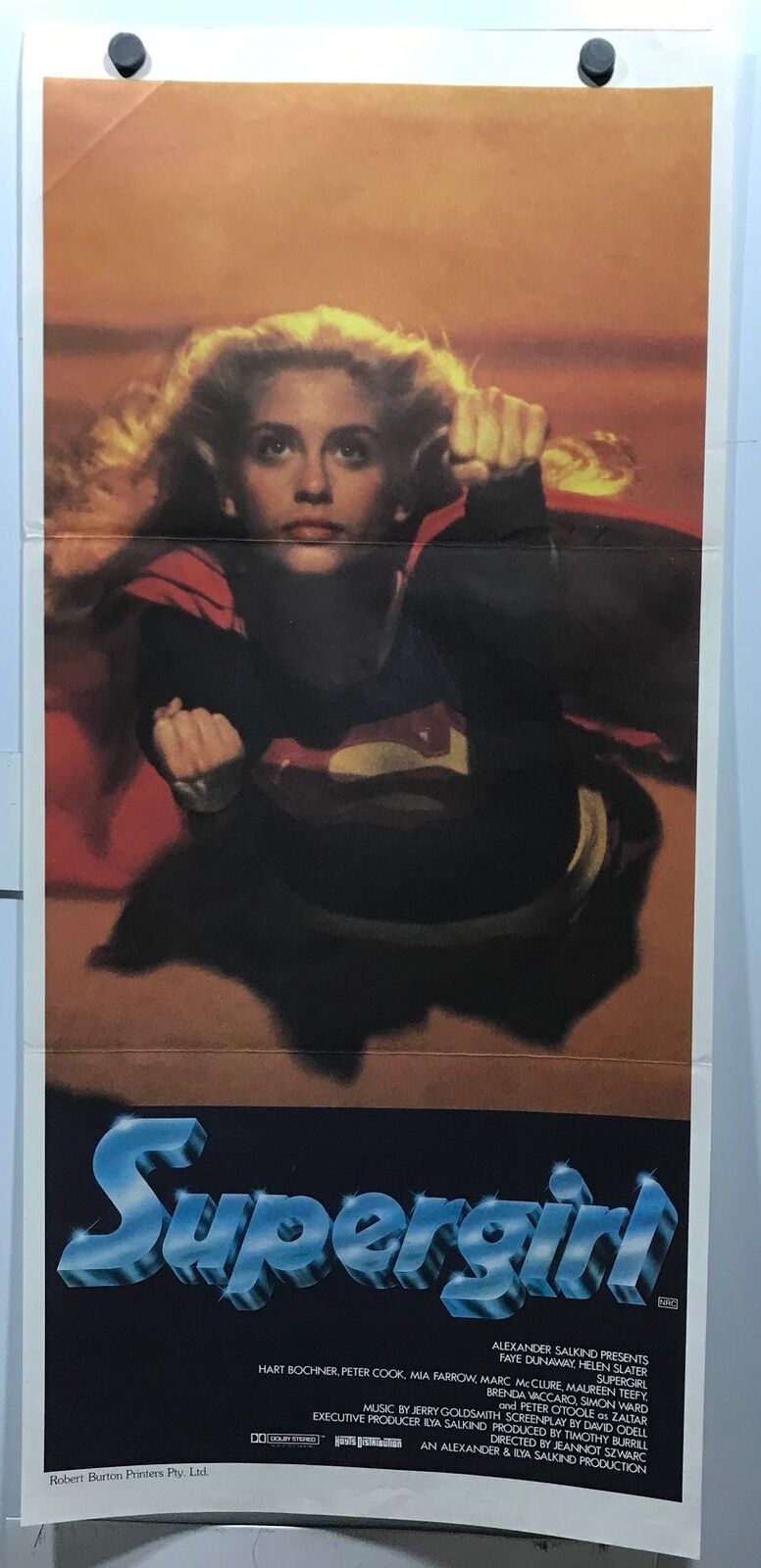 ORIGINAL DAYBILL MOVIE POSTER - SUPERGIRL - SCIENCE FICTION