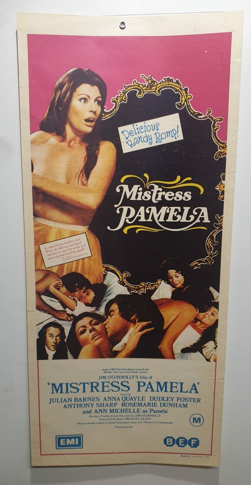 ORIGINAL DAY BILL MOVIE POSTER - MISTRESS PAMELA (a) - 1973 - ADULT