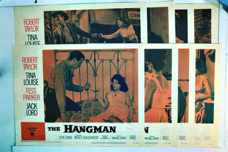 ORIGINAL LOBBY CARDS - THE HANGMAN - 1959 - set of 8