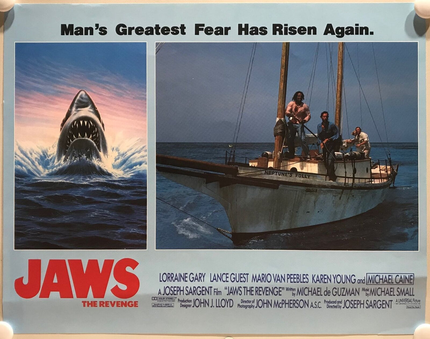 ORIGINAL LOBBY CARD - JAWS THE REVENGE (e) - 1987 - key card