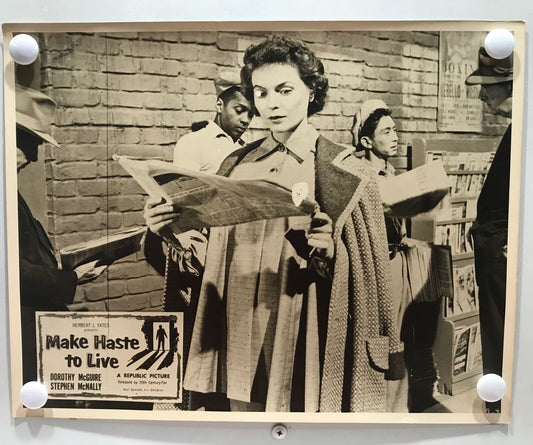 ORIGINAL LOBBY CARDS - MAKE HASTE TO LIVE - 1954 - set of 8