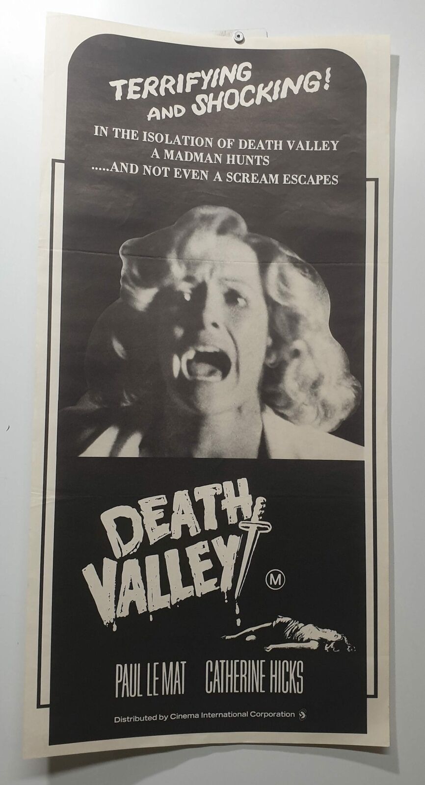 ORIGINAL DAYBILL MOVIE POSTER - DEATH VALLEY - HORROR