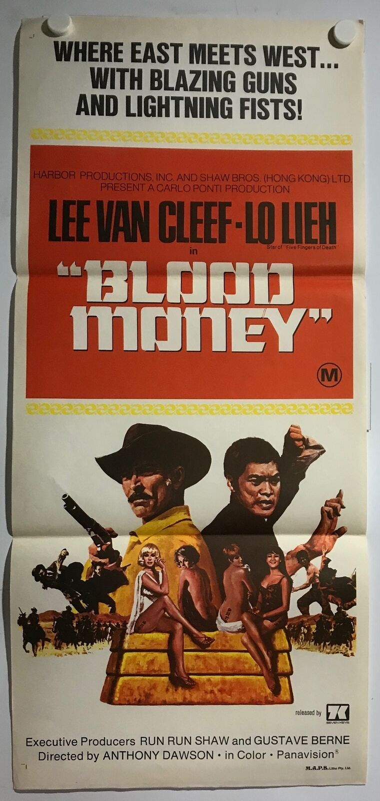 ORIGINAL DAYBILL MOVIE POSTER - BLOOD MONEY