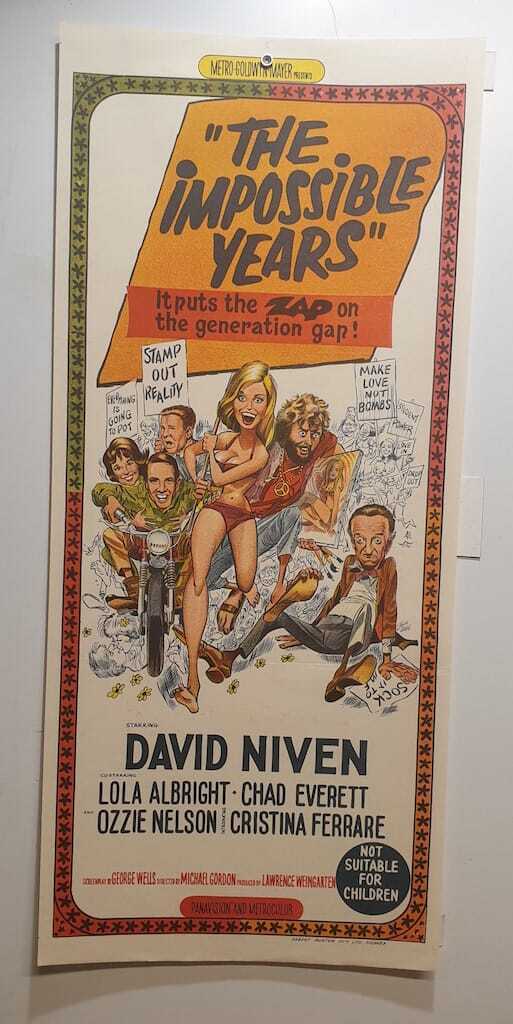 ORIGINAL DAYBILL MOVIE POSTER - THE IMPOSSIBLE YEARS - 1968