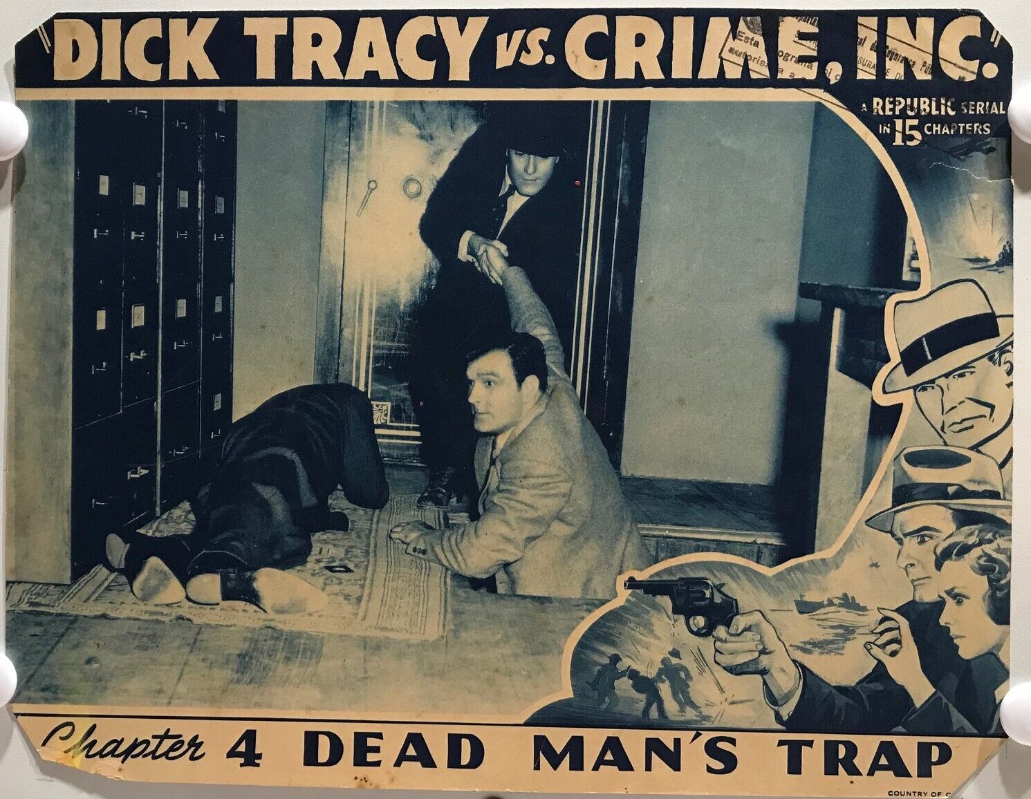 ORIGINAL SERIAL LOBBY CARD - DICK TRACY vs CRIME, INC. (a) - 1941 - Ch ...