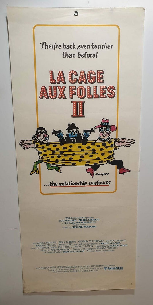 ORIGINAL DAYBILL MOVIE POSTER - LA CAGE AUX FOLLES II