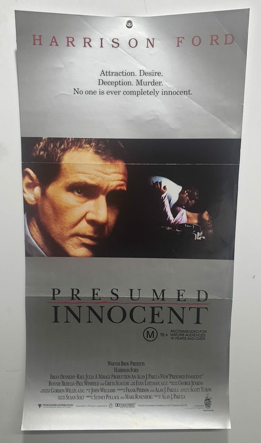 ORIGINAL DAYBILL MOVIE POSTER - PRESUMED INNOCENT - 1990