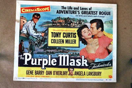 ORIGINAL LOBBY CARD - PURPLE MASK - 1955 - title card