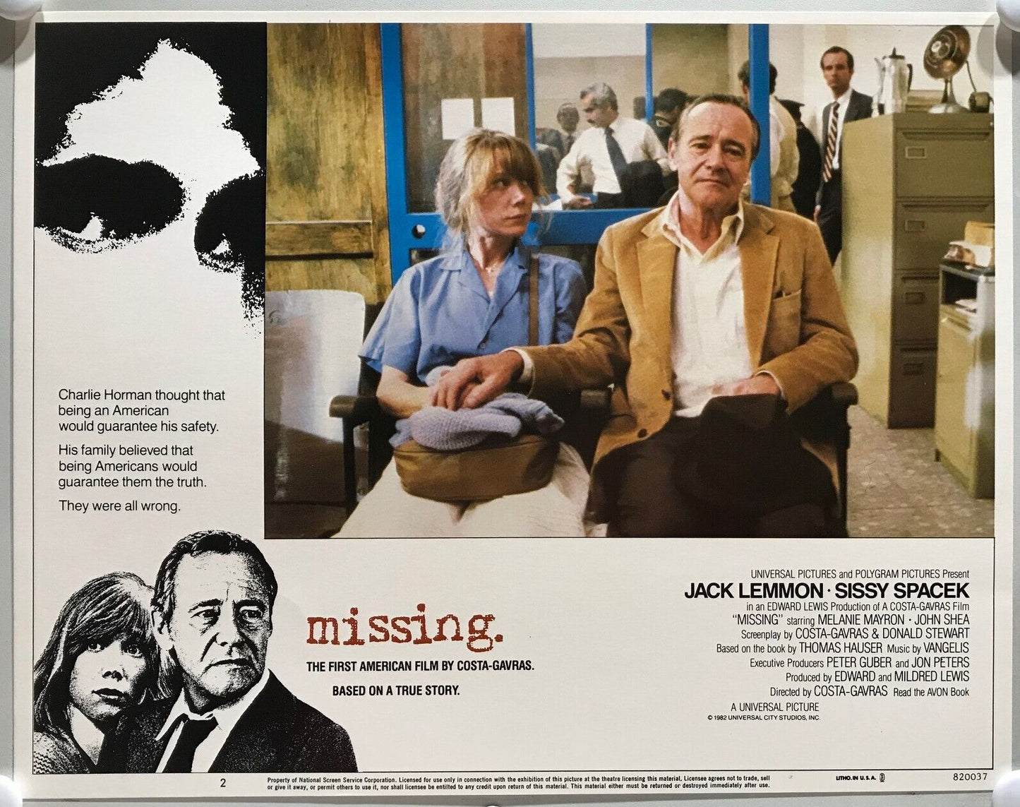 ORIGINAL LOBBY CARDS - MISSING - 1982 - set of 8