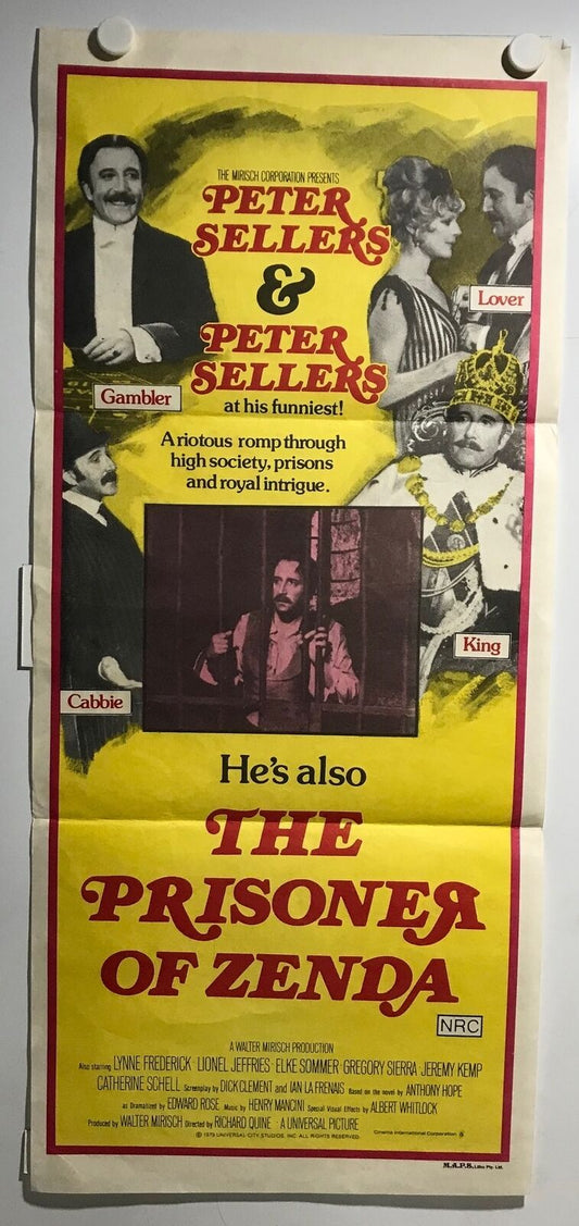 ORIGINAL DAYBILL MOVIE POSTER - THE PRISONER OF ZENDA - 1979