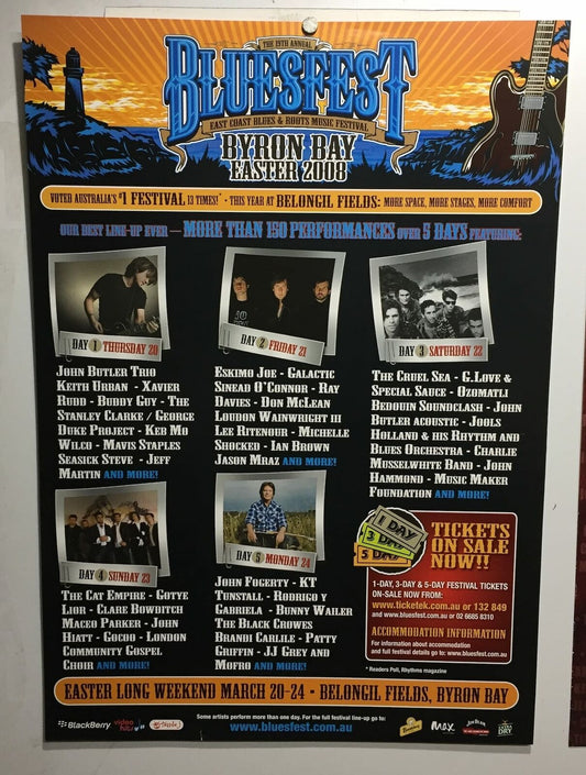 MUSIC PROMO POSTER - 19TH ANNUAL BLUESFEST 2008