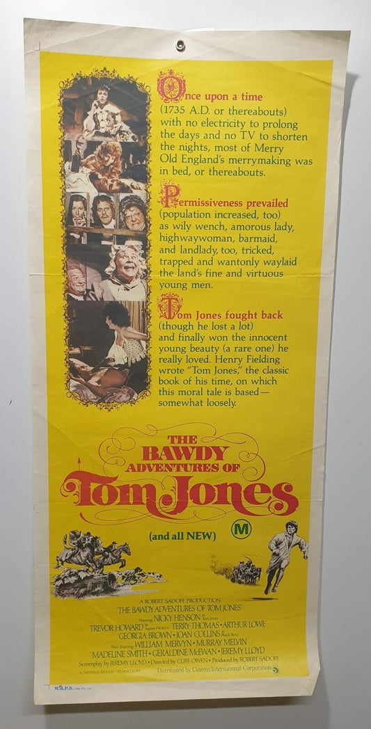 ORIGINAL DAYBILL MOVIE POSTER - ADULT - THE BAWDY ADVENTURES TOM JONES