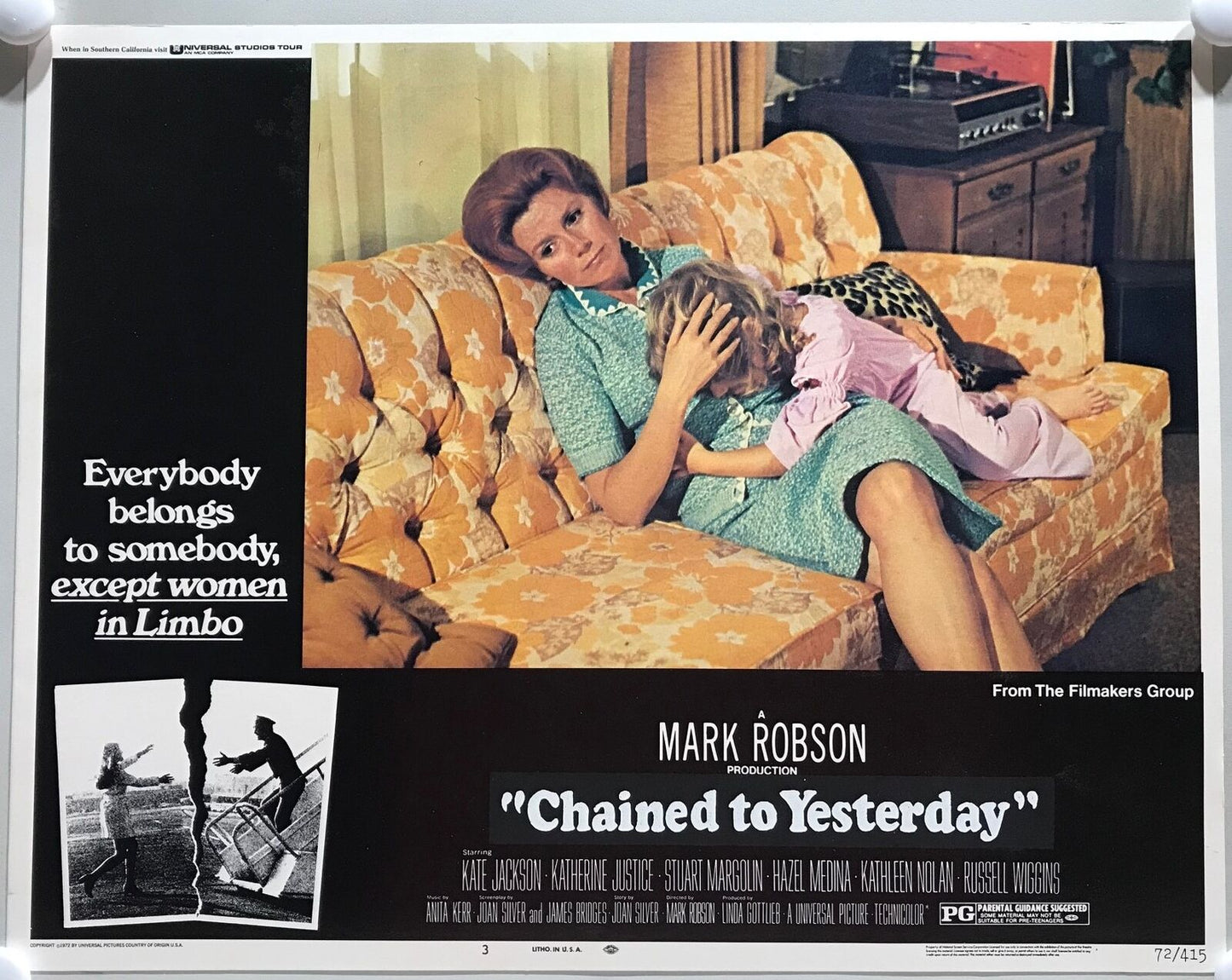 ORIGINAL LOBBY CARDS - CHAINED TO YESTERDAY aka "Limbo" - 1972 - set of 8