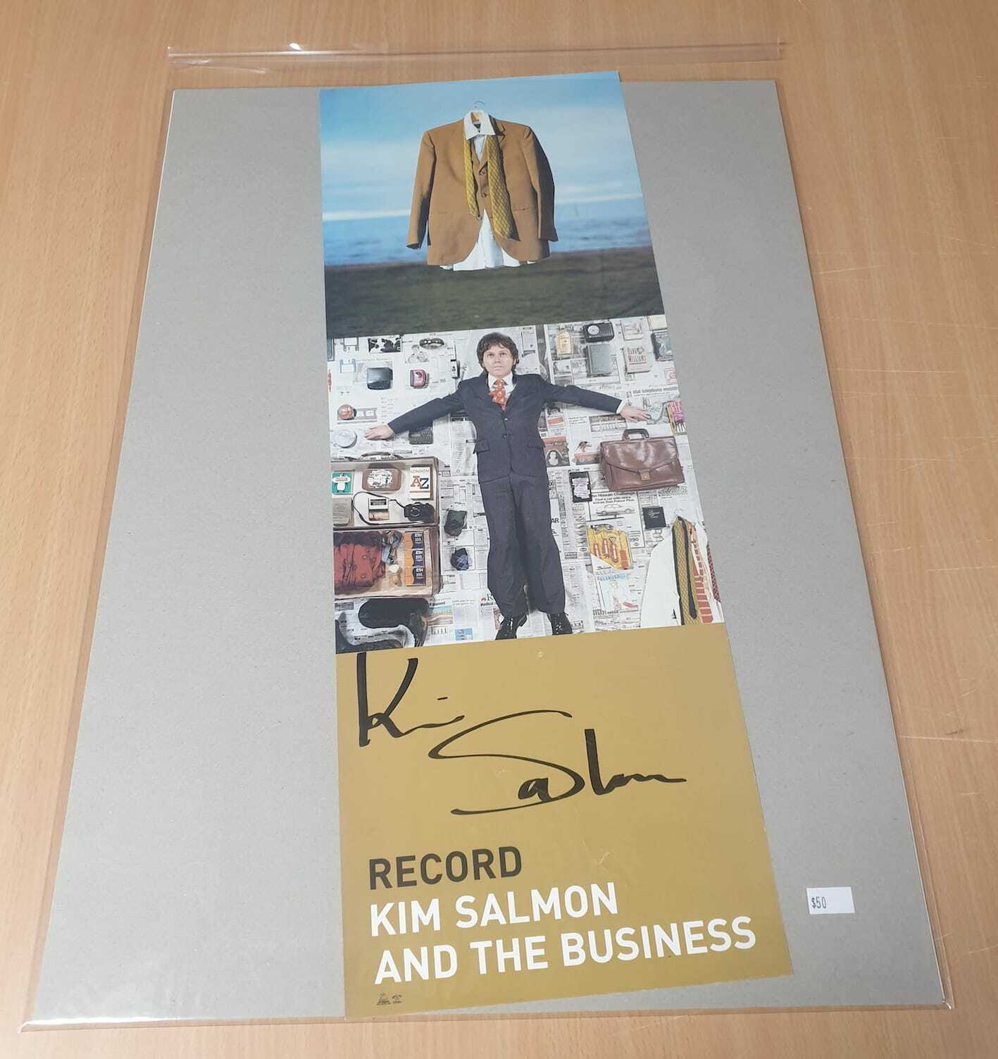 MUSIC PROMO POSTER - RECORD KIM SALMON AND THE BUSINESS SIGNED