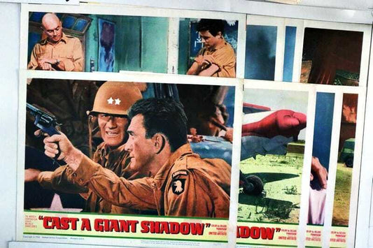 ORIGINAL LOBBY CARDS - CAST A GIANT SHADOW - 1966 - set of 8