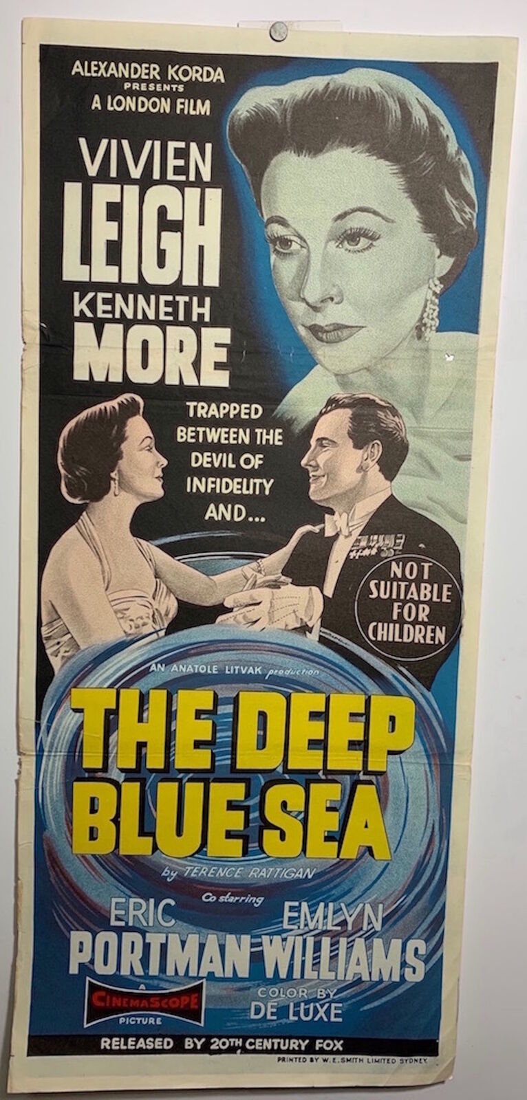 ORIGINAL DAYBILL MOVIE POSTER - THE DEEP BLUE SEA