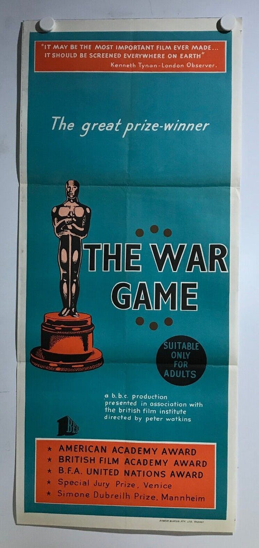 ORIGINAL DAYBILL MOVIE POSTER - THE WAR GAME - 1966