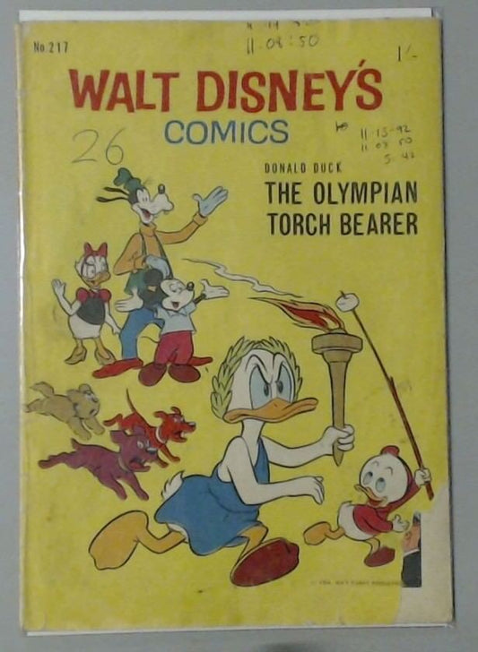 COMIC BOOK - WALT DISNEY'S COMICS NO.217 DONALD DUCK HUEY DEWEY LOUIE