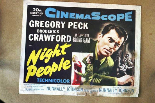 ORIGINAL LOBBY CARD - NIGHT PEOPLE - 1954 - title card